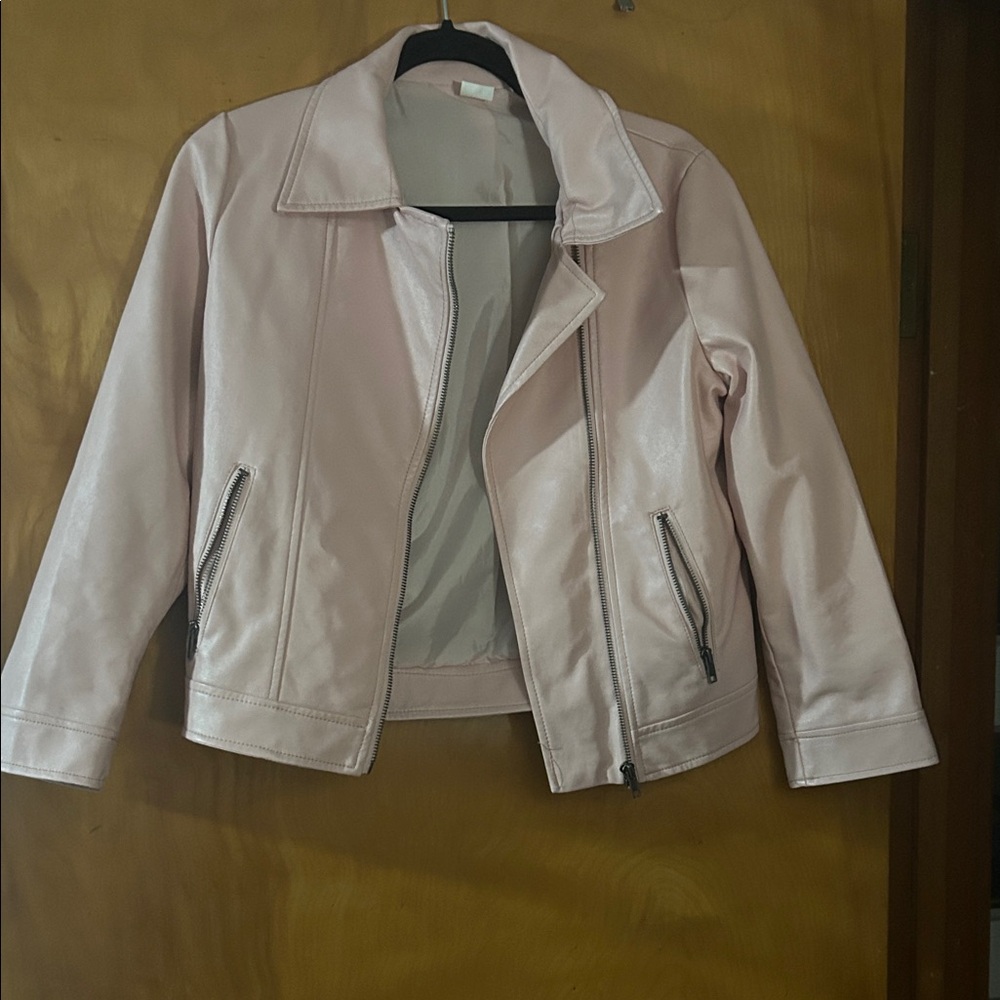 Maurices Light Pink Leather Jacket for Kids